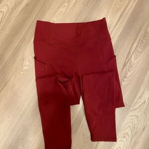 Fabletics Pure Luxe Red Leggings